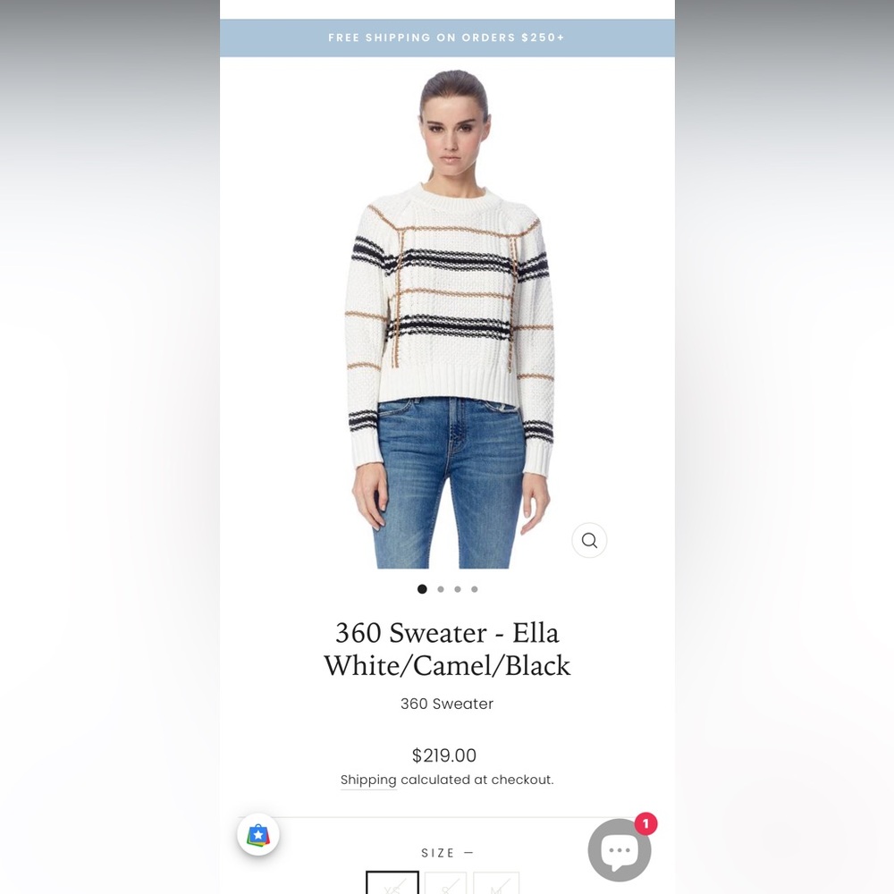 360 Sweater Women's Crew Neck - White, Camel, Black
